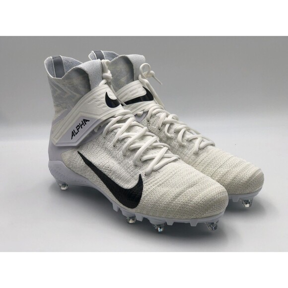 Nike Men 11.5 Alpha Menace Elite 2 Flyknit Football Cleats CI1530-100 White main image 5